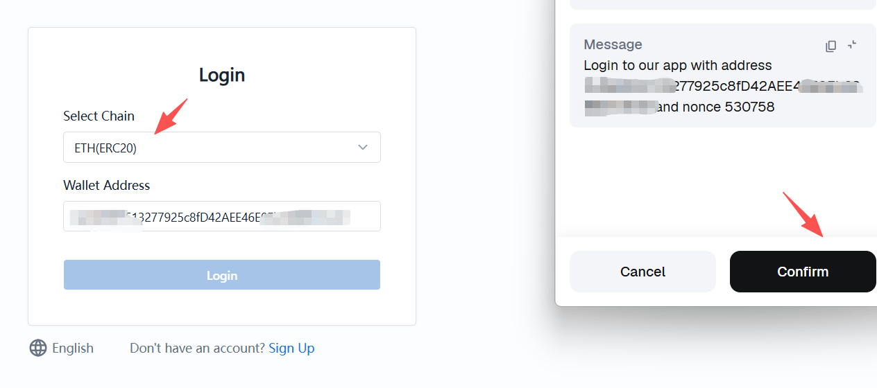 ETH Chain Login